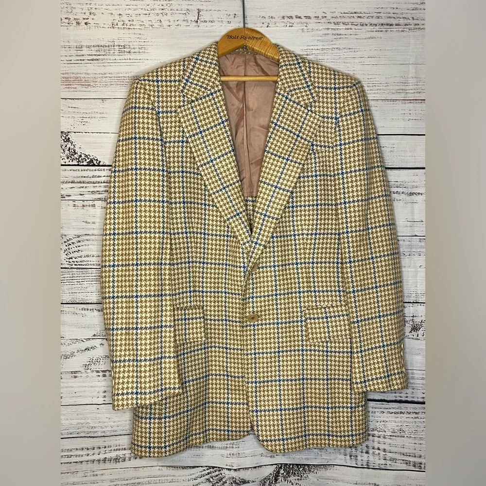 SOLD🍓VINTAGE - Houndstooth Overcoat Blazer - Picture 1 of 10